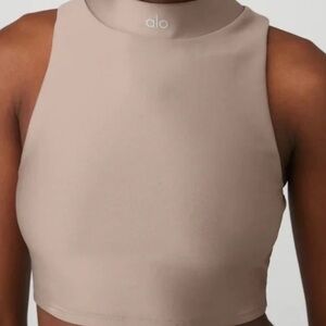 ALO Airlift Fuse Bra Tank Sports Bra in Taupe Sz S